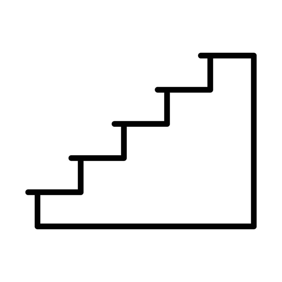 Stairs Line Icon Design vector