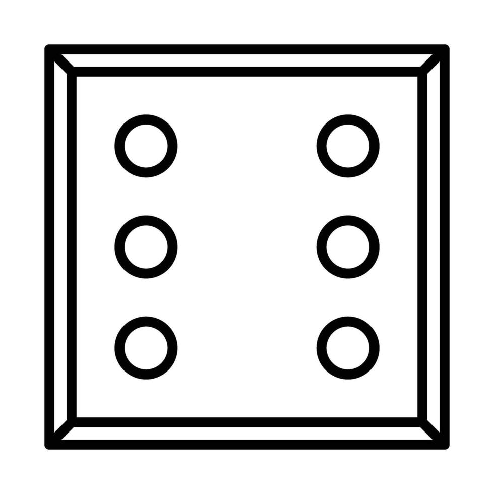 Dice Line Icon Design vector