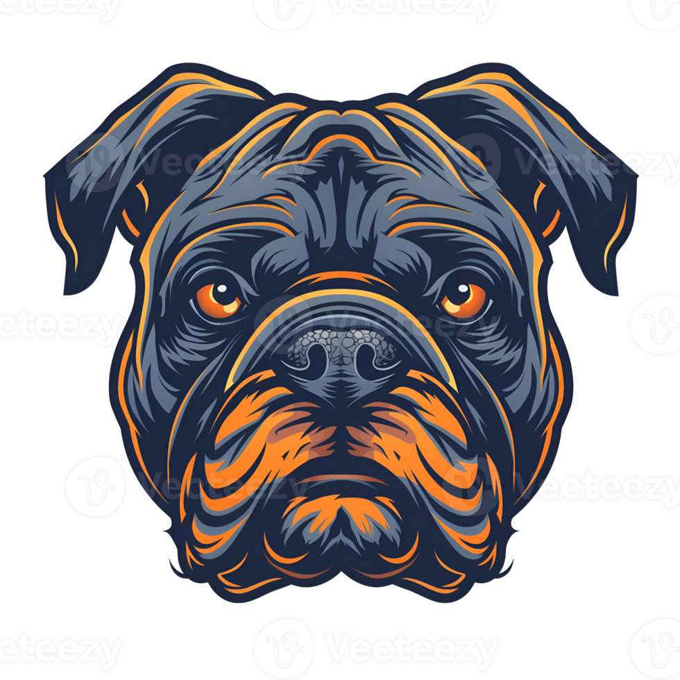 Bulldog mascot logo gaming png