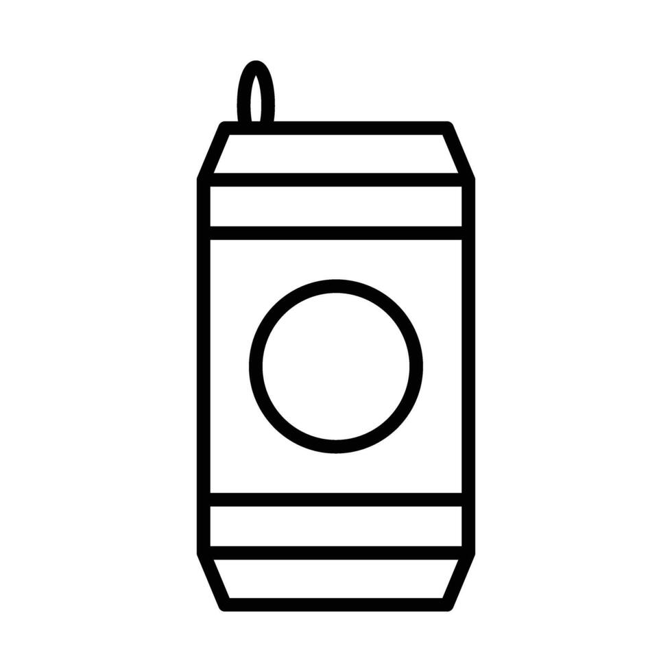 lata línea icono diseño vector