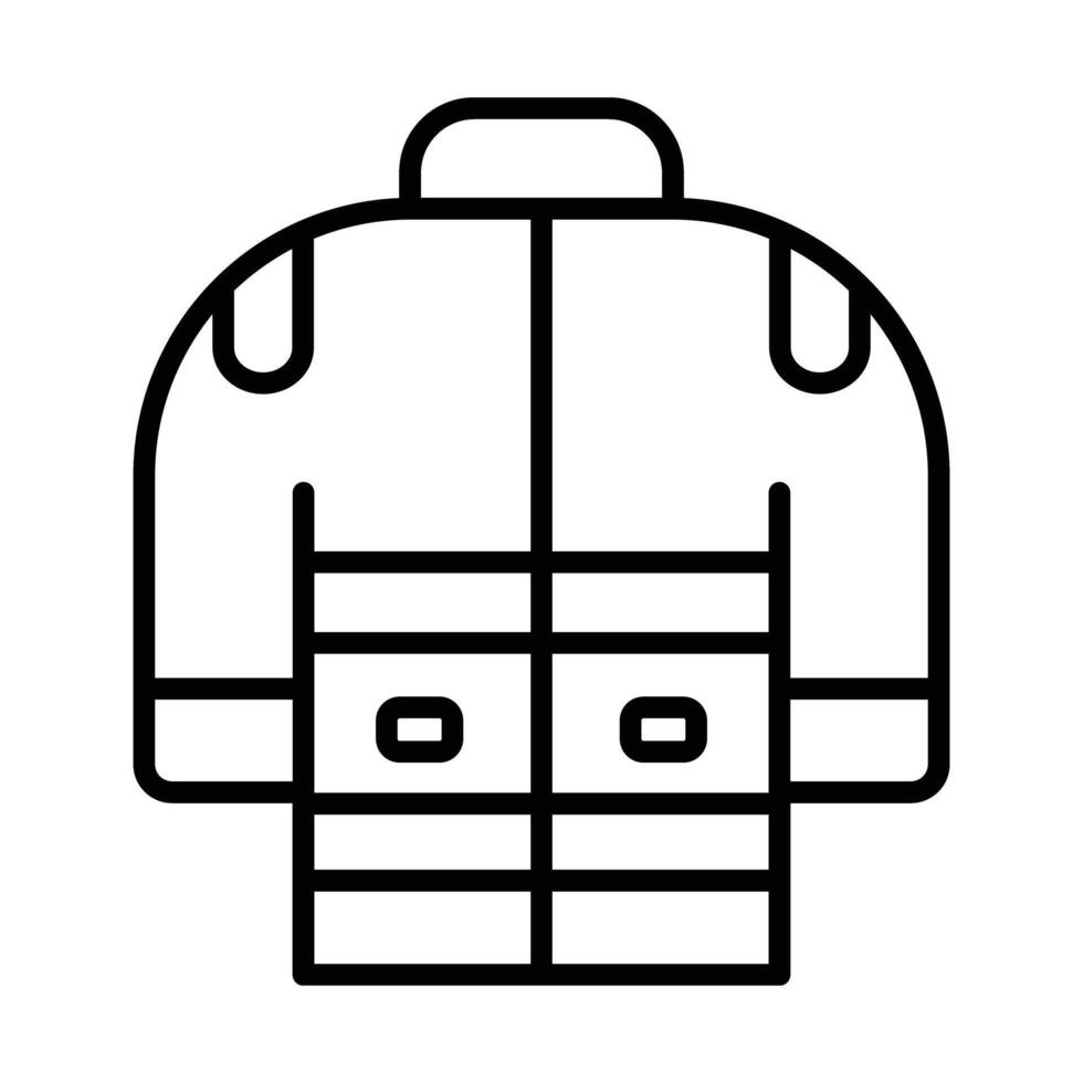 Jacket Line Icon Design vector