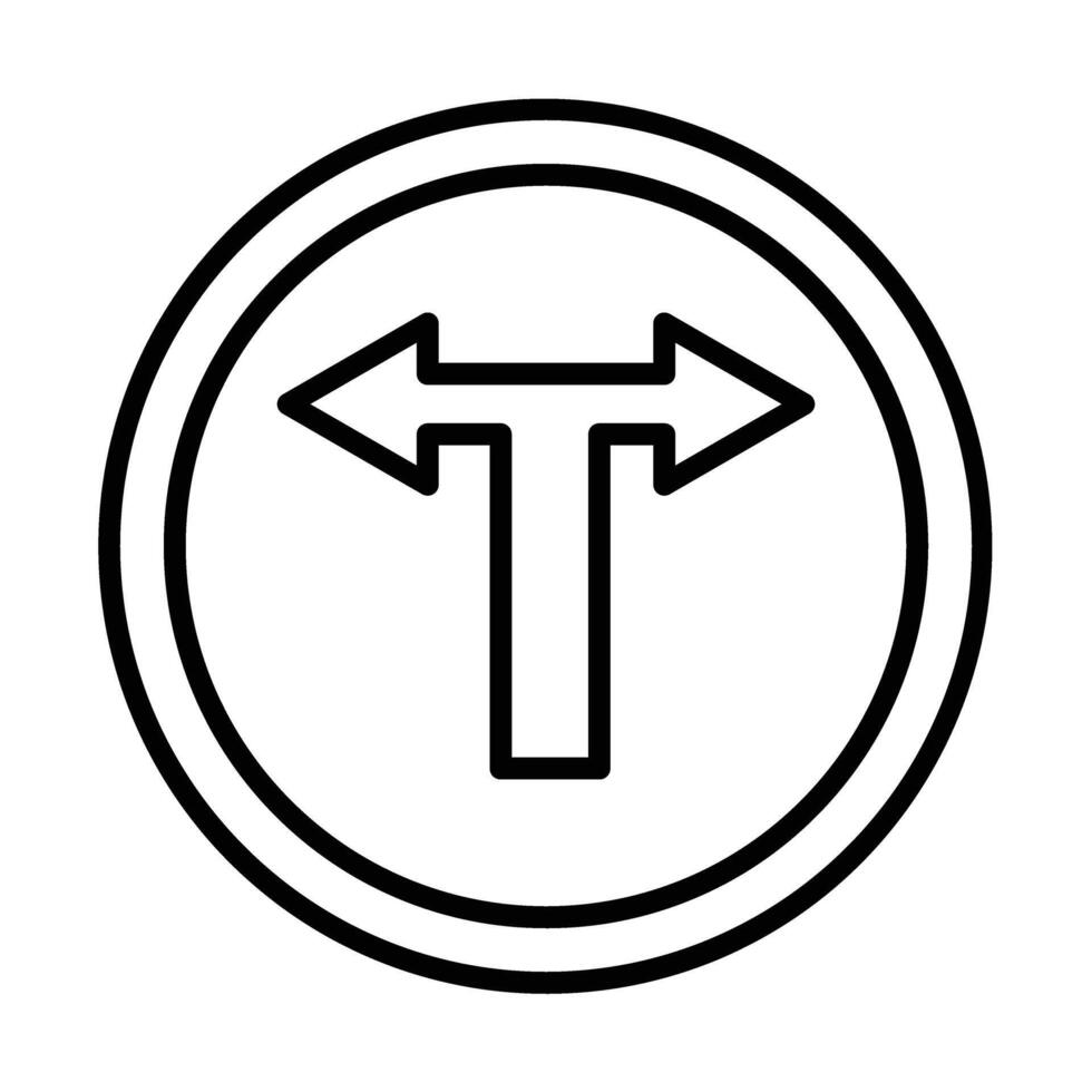 Junction icon Line Icon Design vector