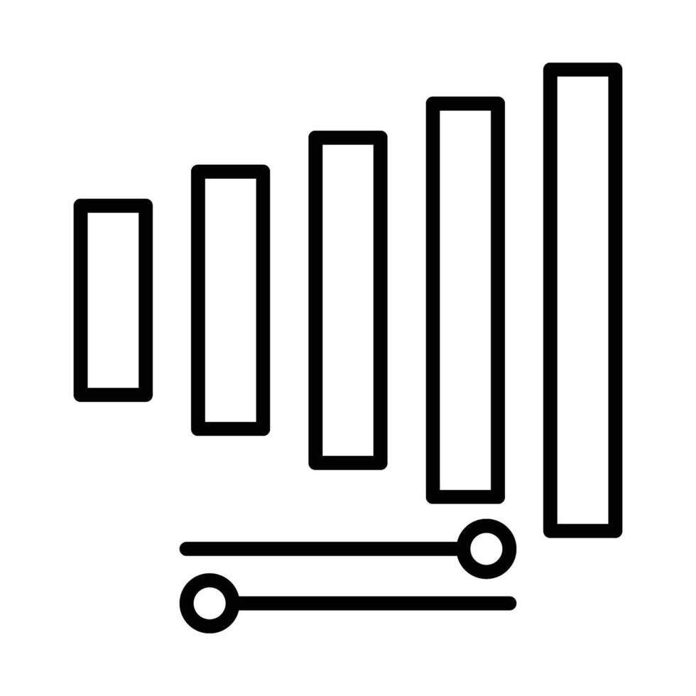 Xylophone Line Icon Design vector