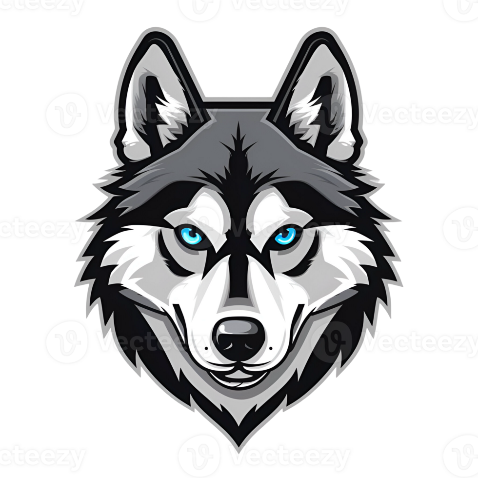 Siberisch schor mascotte logo png