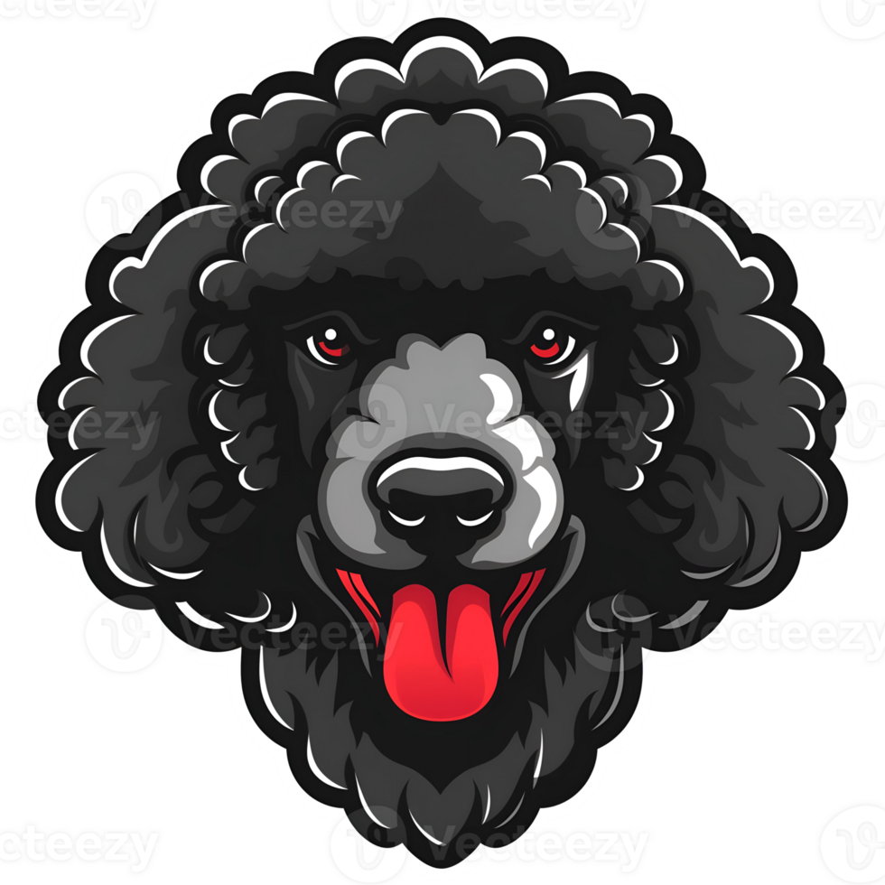 Poodle dog mascot logo png