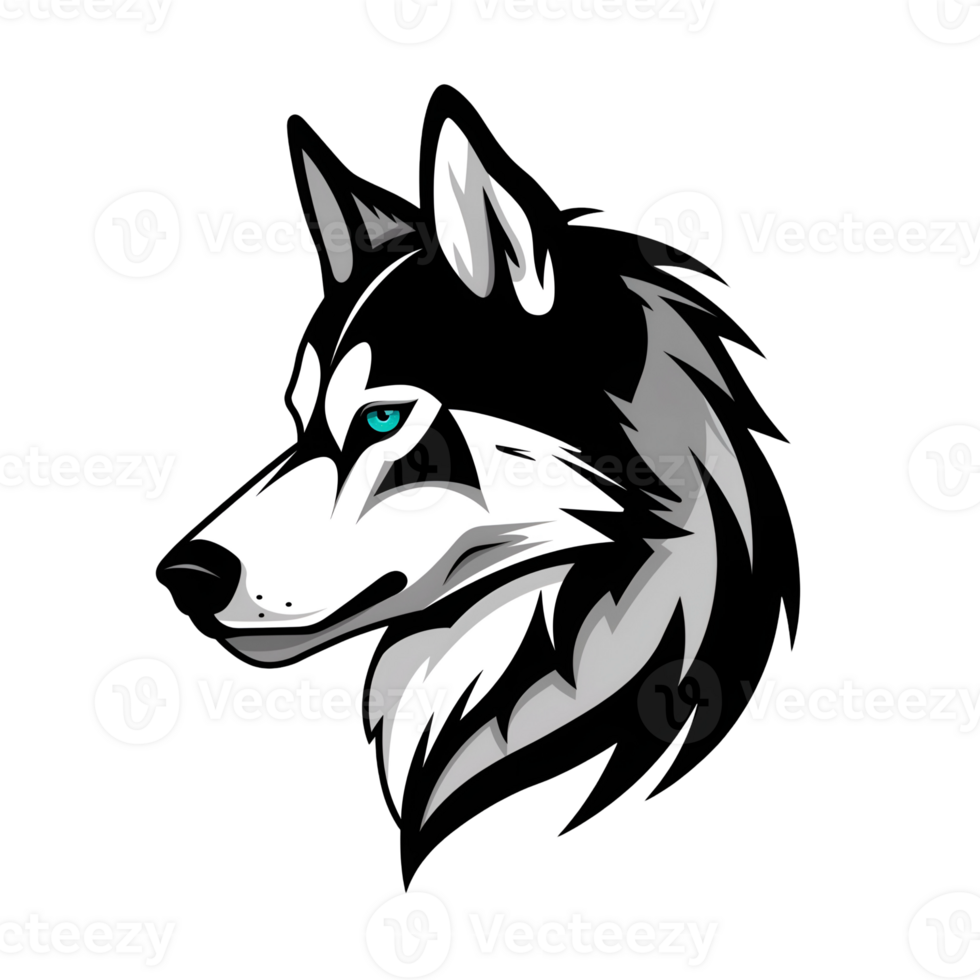 Siberian husky mascot logo png