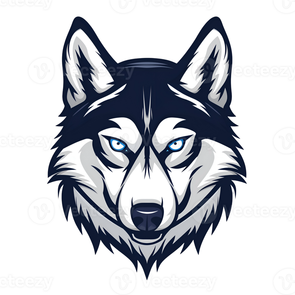 Siberisch schor mascotte logo png