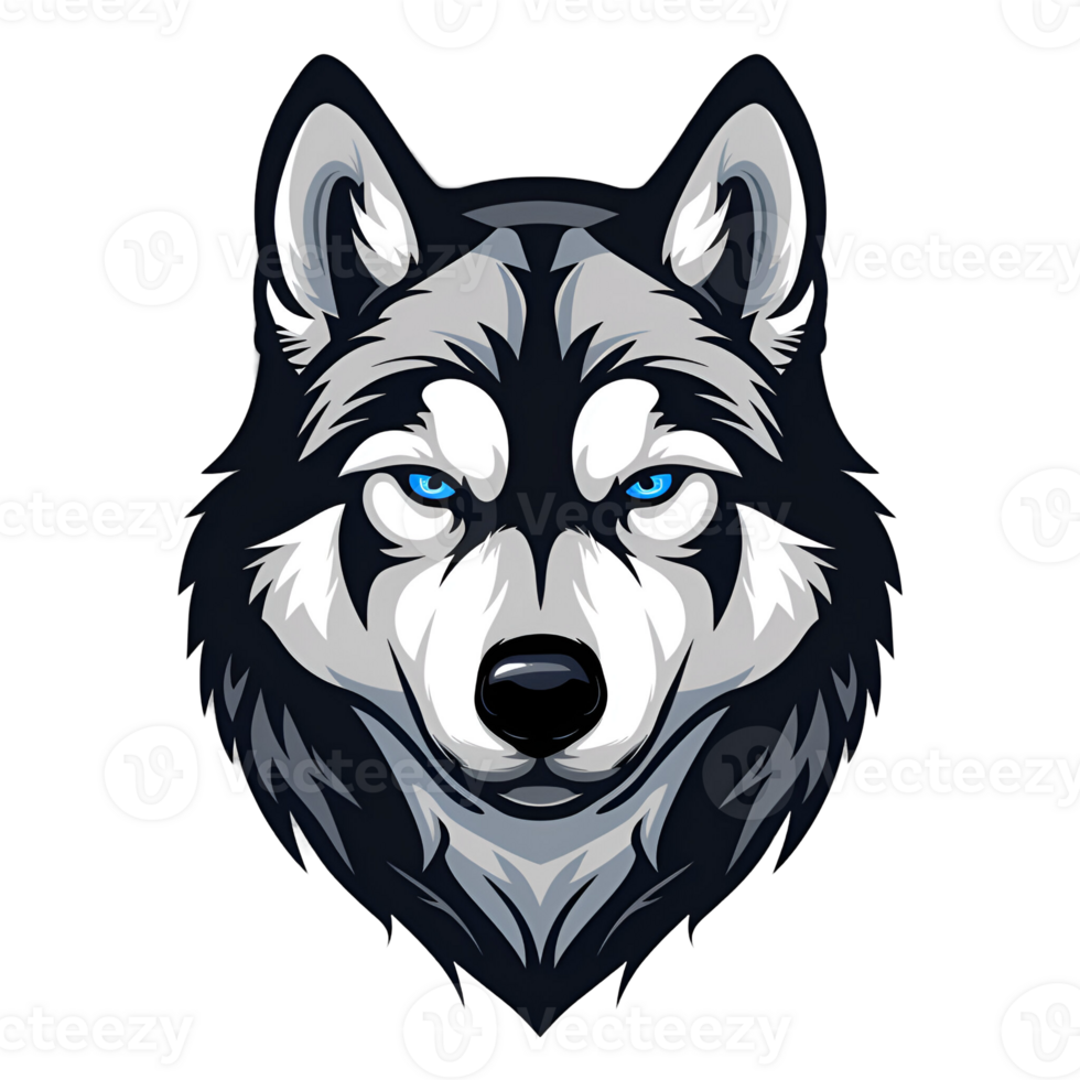Siberian husky mascot logo png