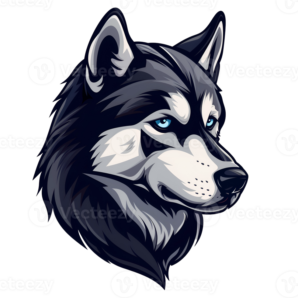 Siberisch schor mascotte logo png