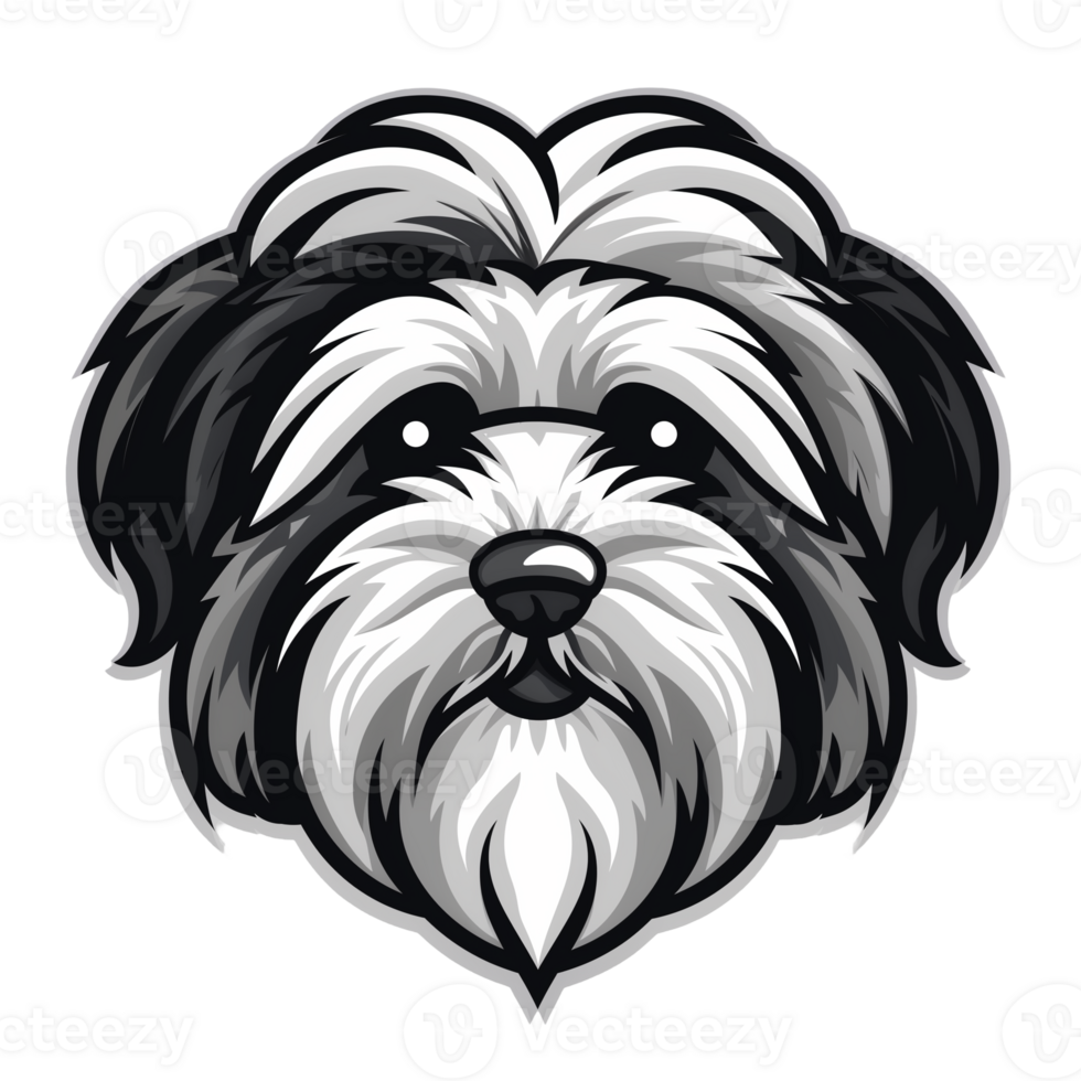 havanese hund maskot logotyp png