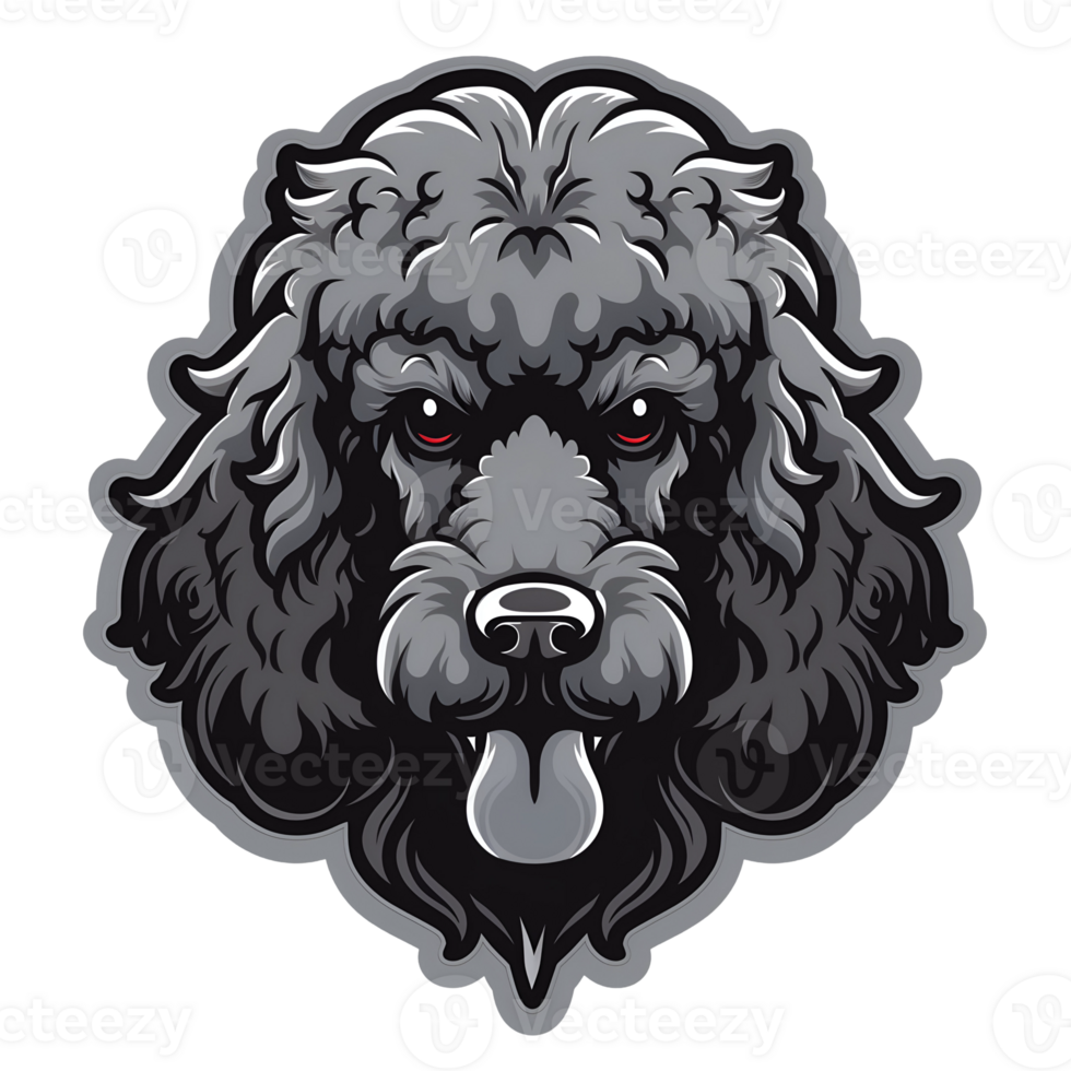 Poodle dog mascot logo png