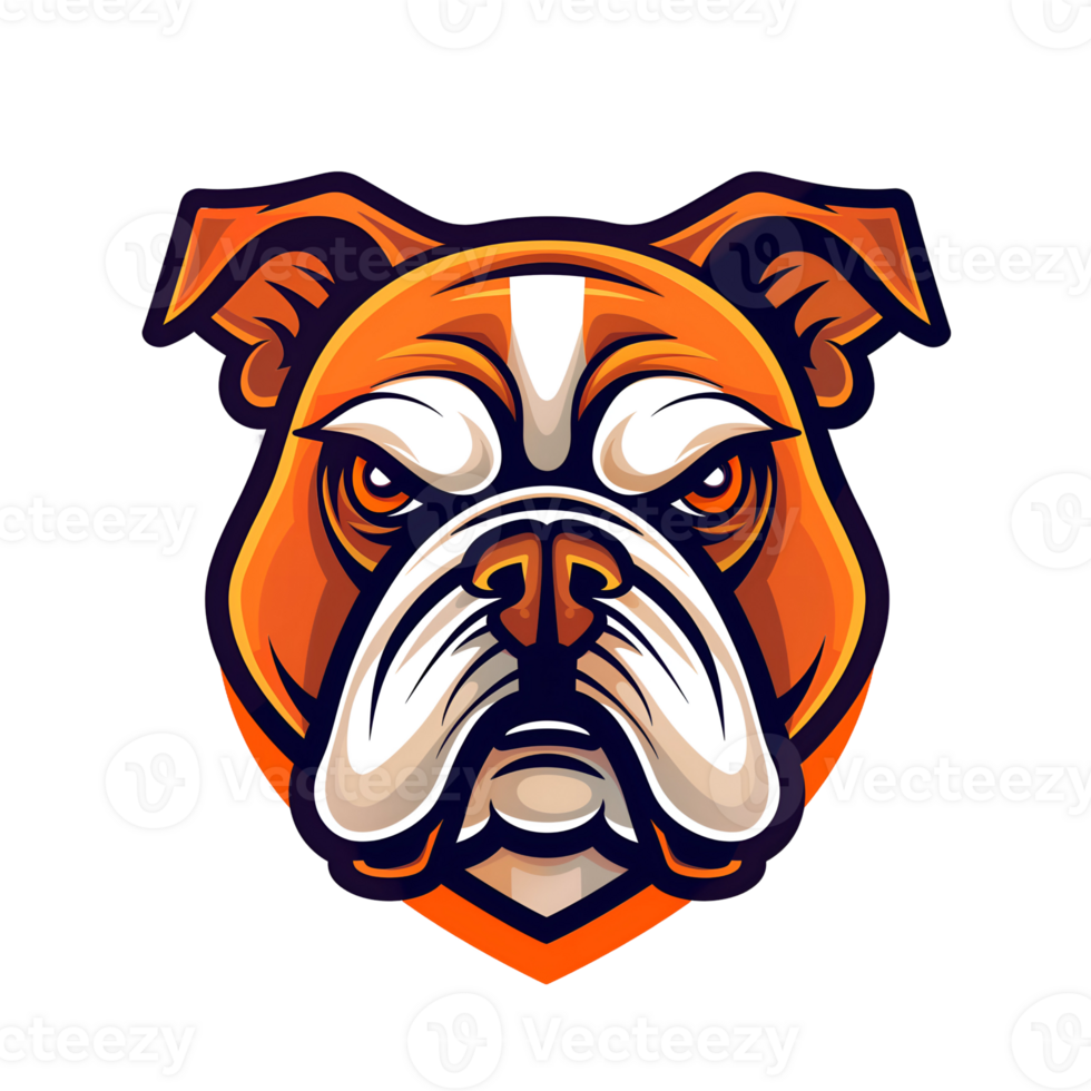 Bulldog mascot logo gaming png