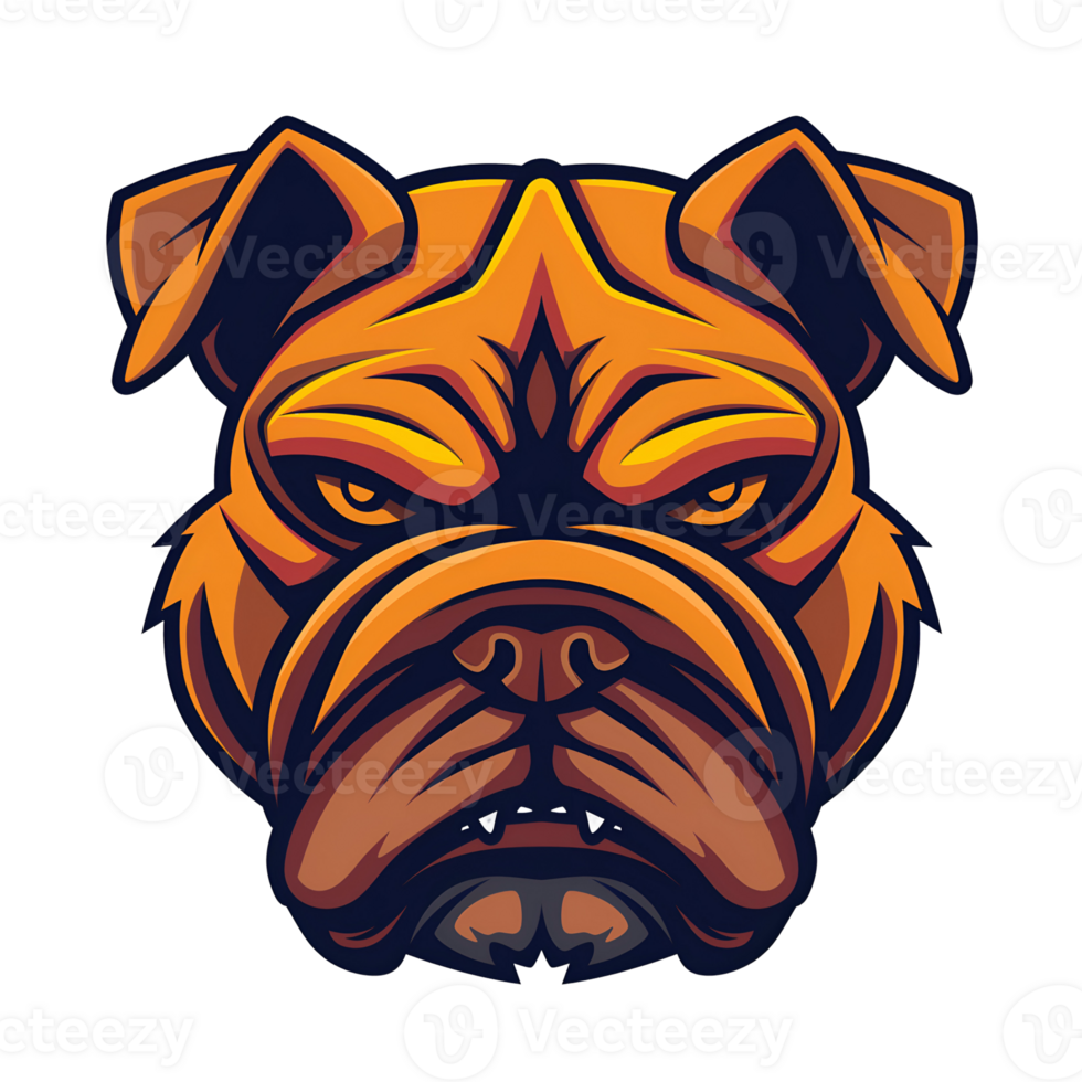 Bulldog mascot logo gaming png