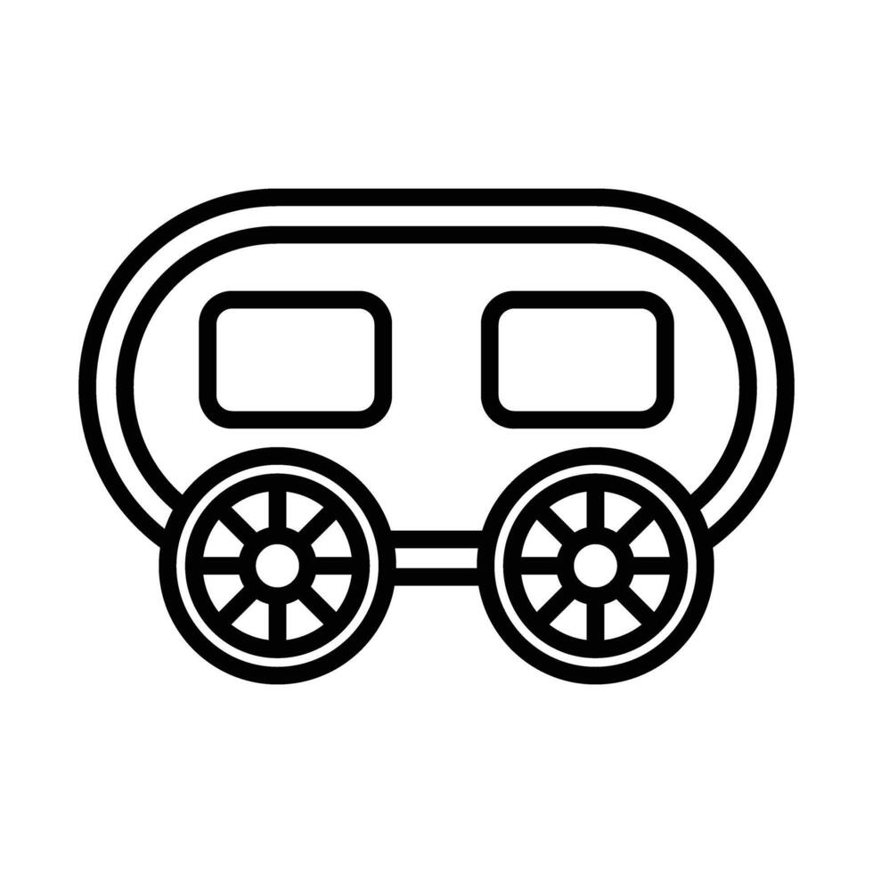 Caravan Line Icon Design vector