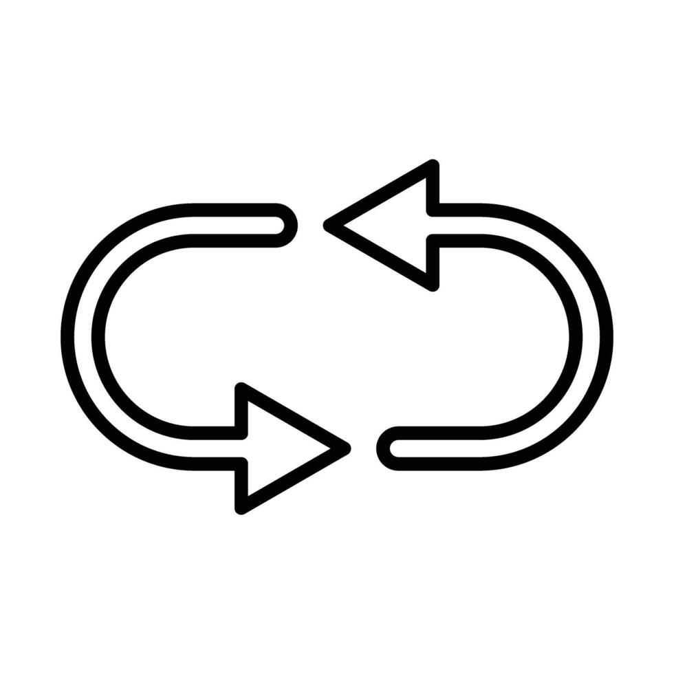 Repeat Line Icon Design vector