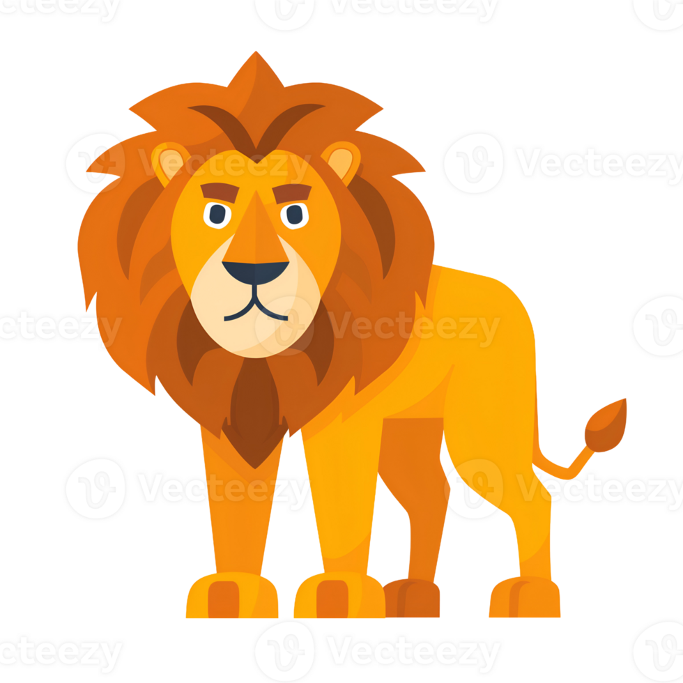 lion flat illustration png