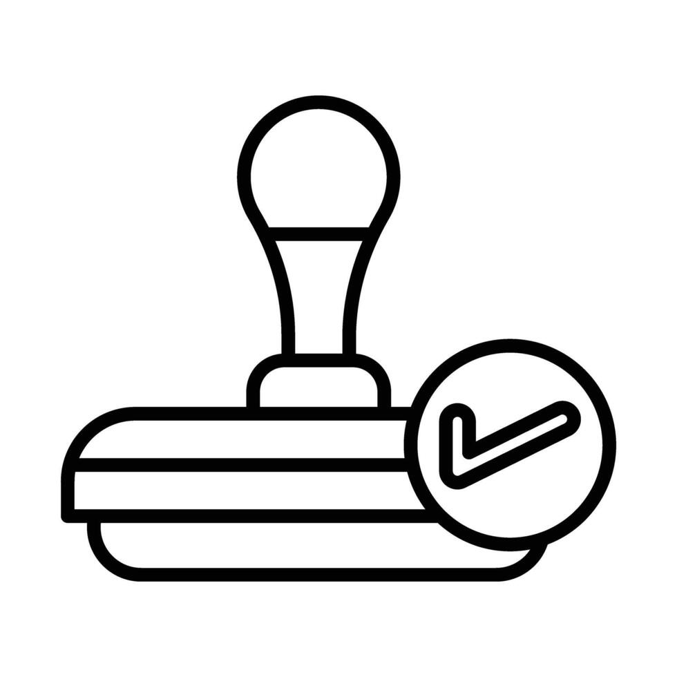 Stamp Line Icon Design vector