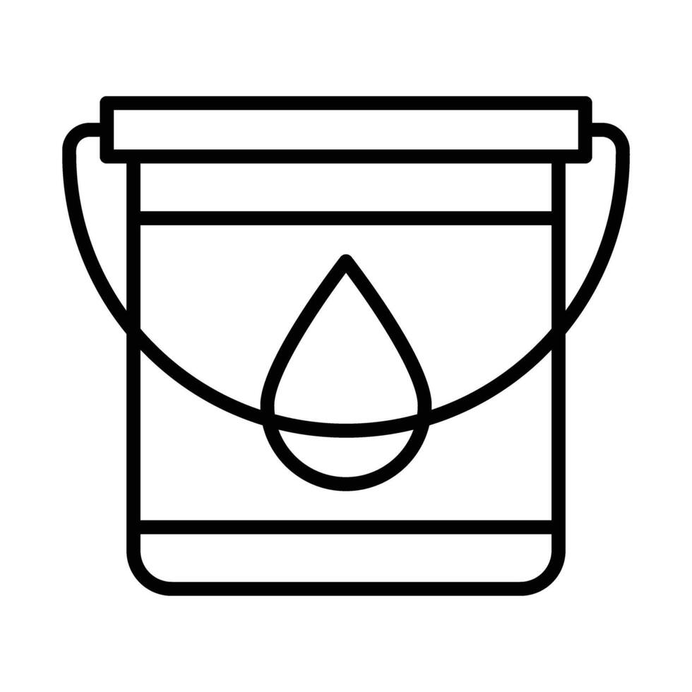 Paint bucket Line Icon Design vector