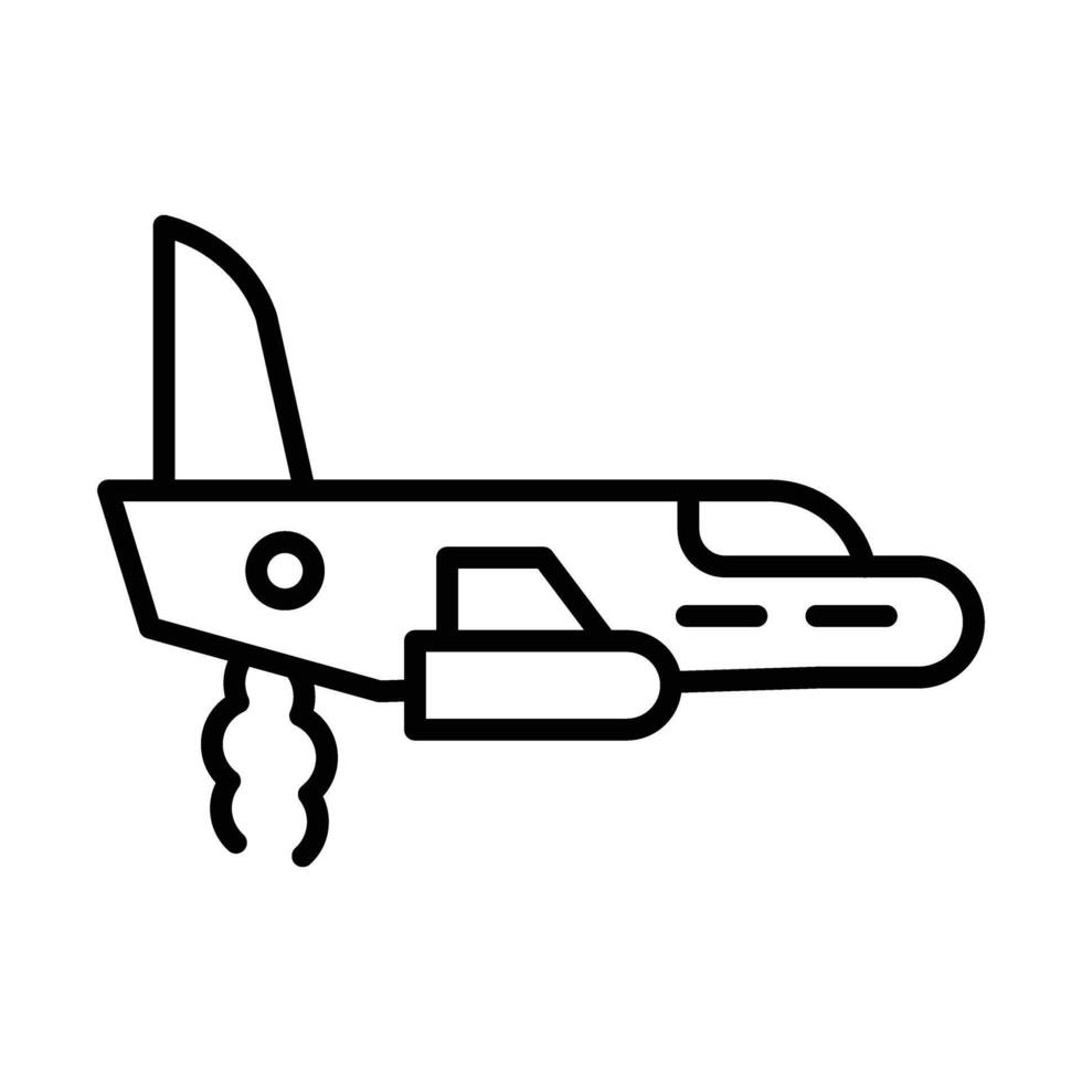 avión línea icono diseño vector
