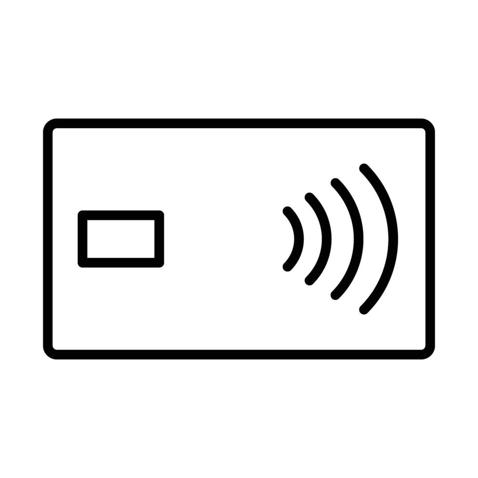 Contactless Line Icon Design vector