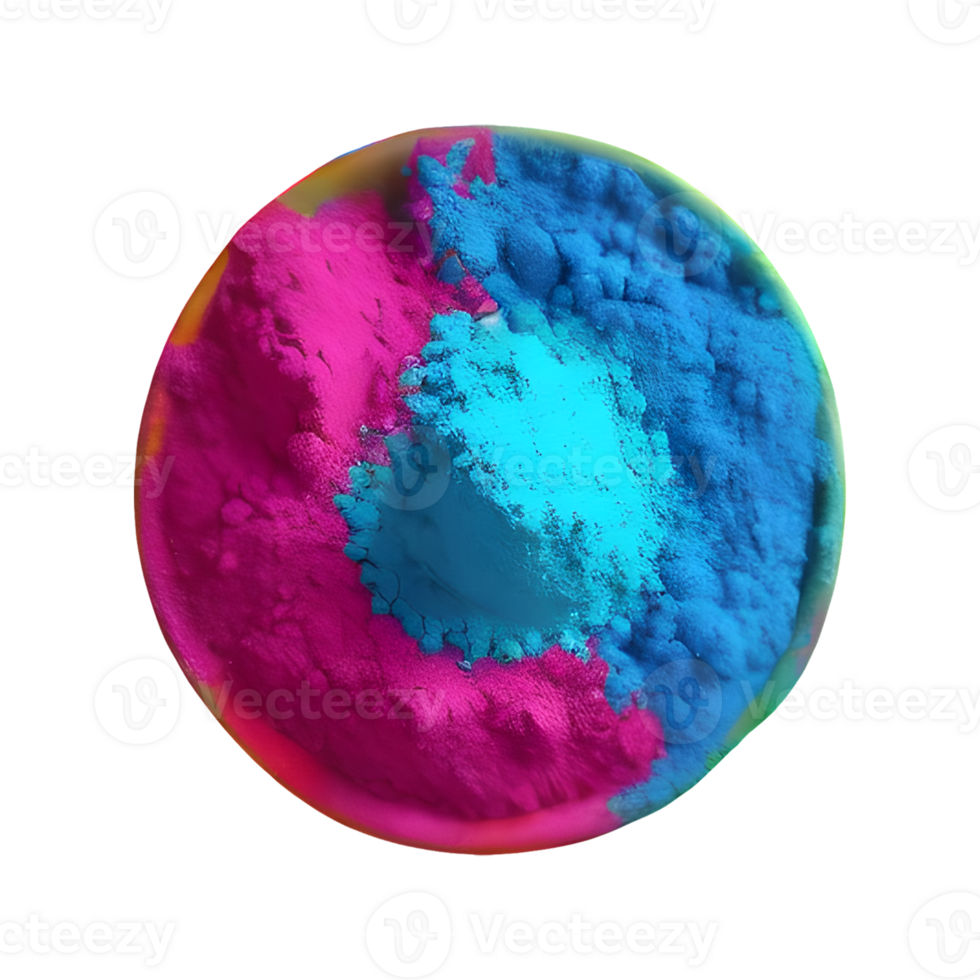Holi color powder isolated on transparent background png