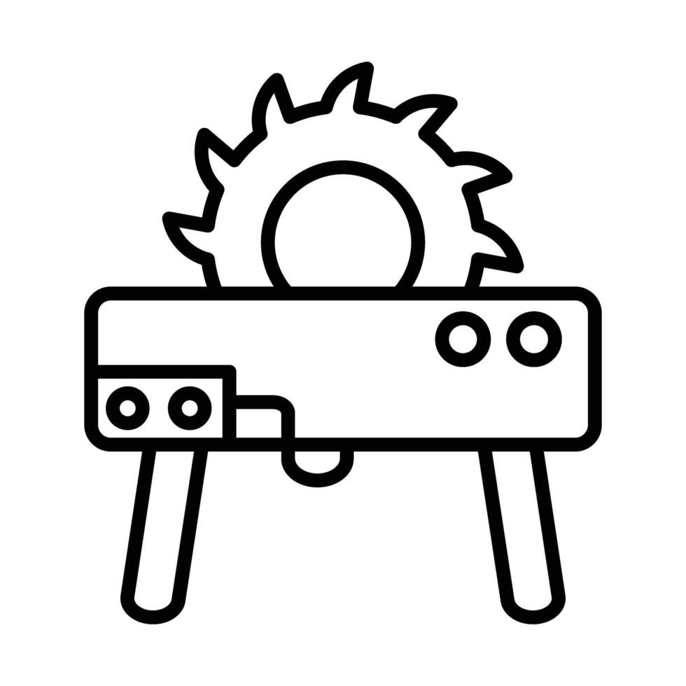 Table saw Line Icon Design vector