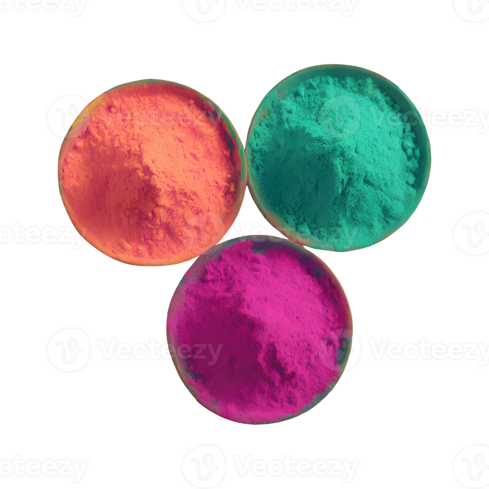 Holi color powder isolated on transparent background png