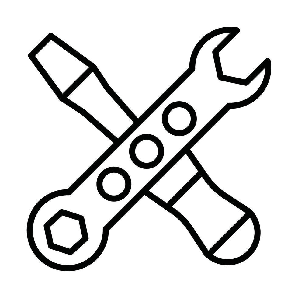 Tool Line Icon Design vector