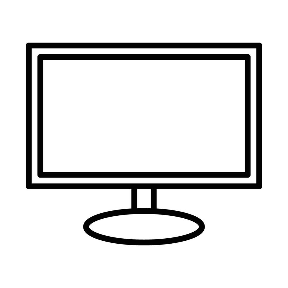 Desktop Line Icon Design vector