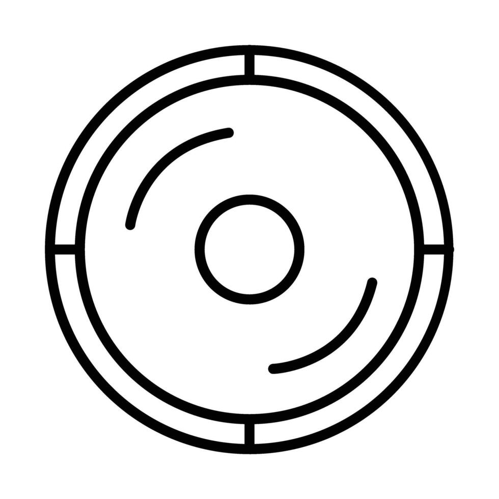 Compact disk Line Icon Design vector