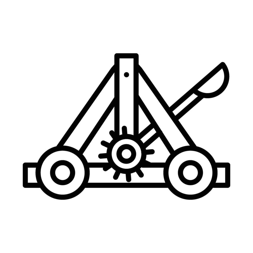 Catapult Line Icon Design vector