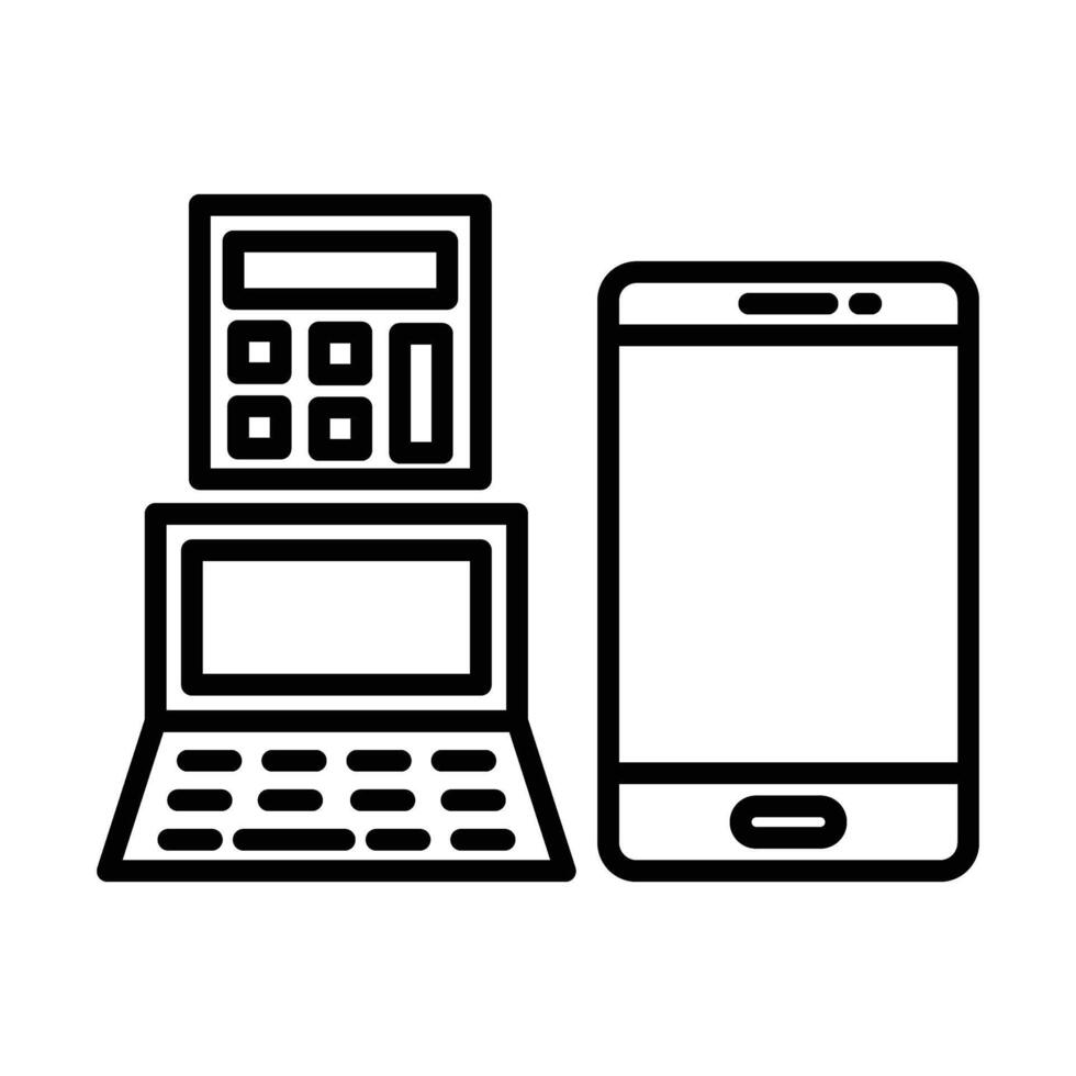 Learning tools Line Icon Design vector