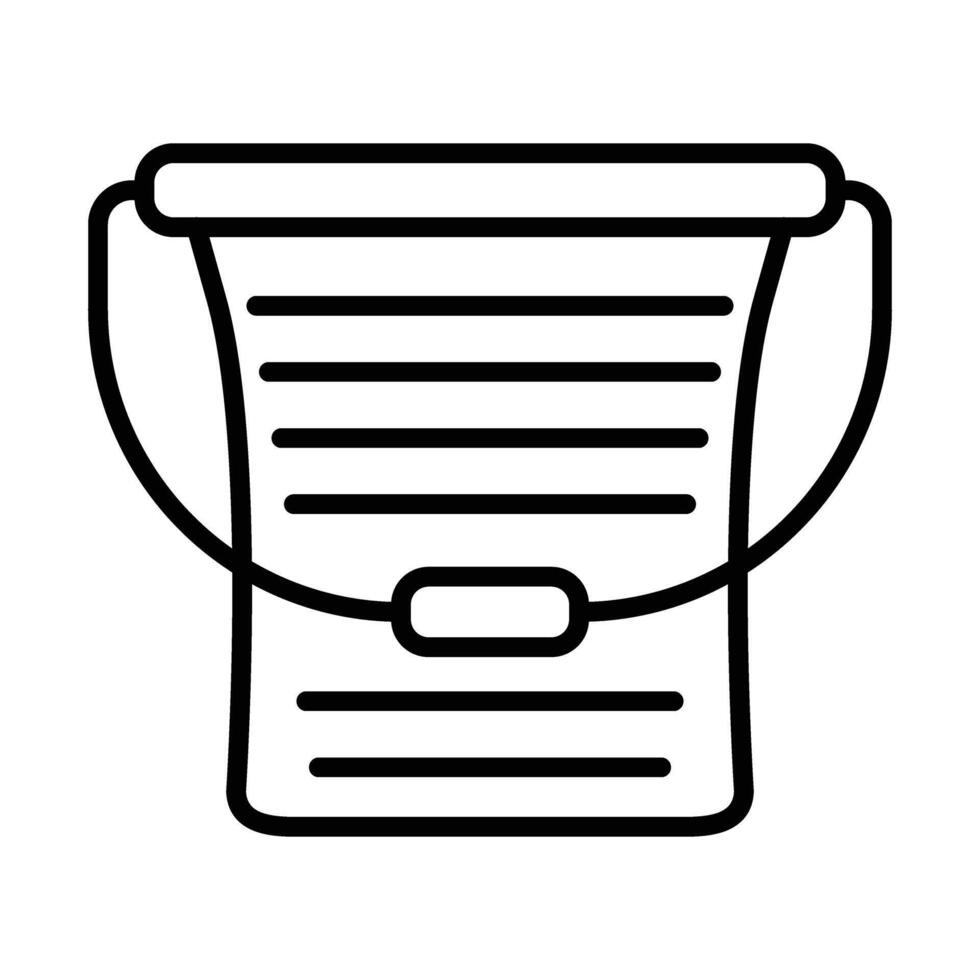 Bucket Line Icon Design vector