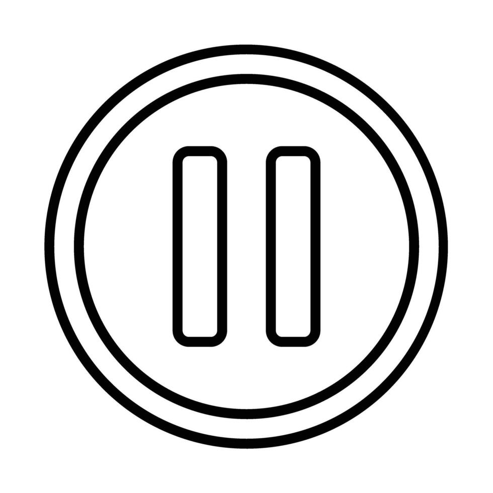 Pause Line Icon Design vector