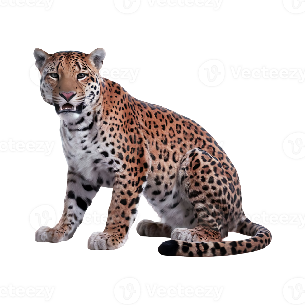 Jaguar leopard wildcat clipart isolated on transparent background png