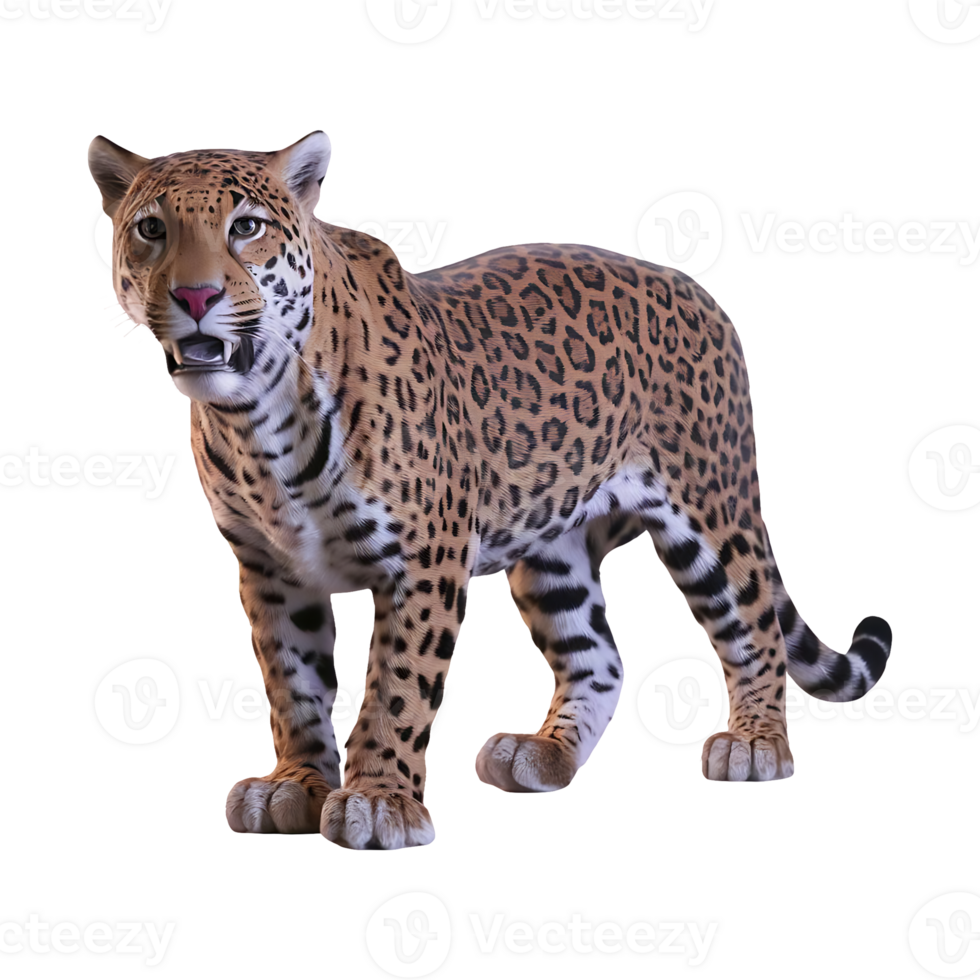 Jaguar leopard wildcat clipart isolated on transparent background png