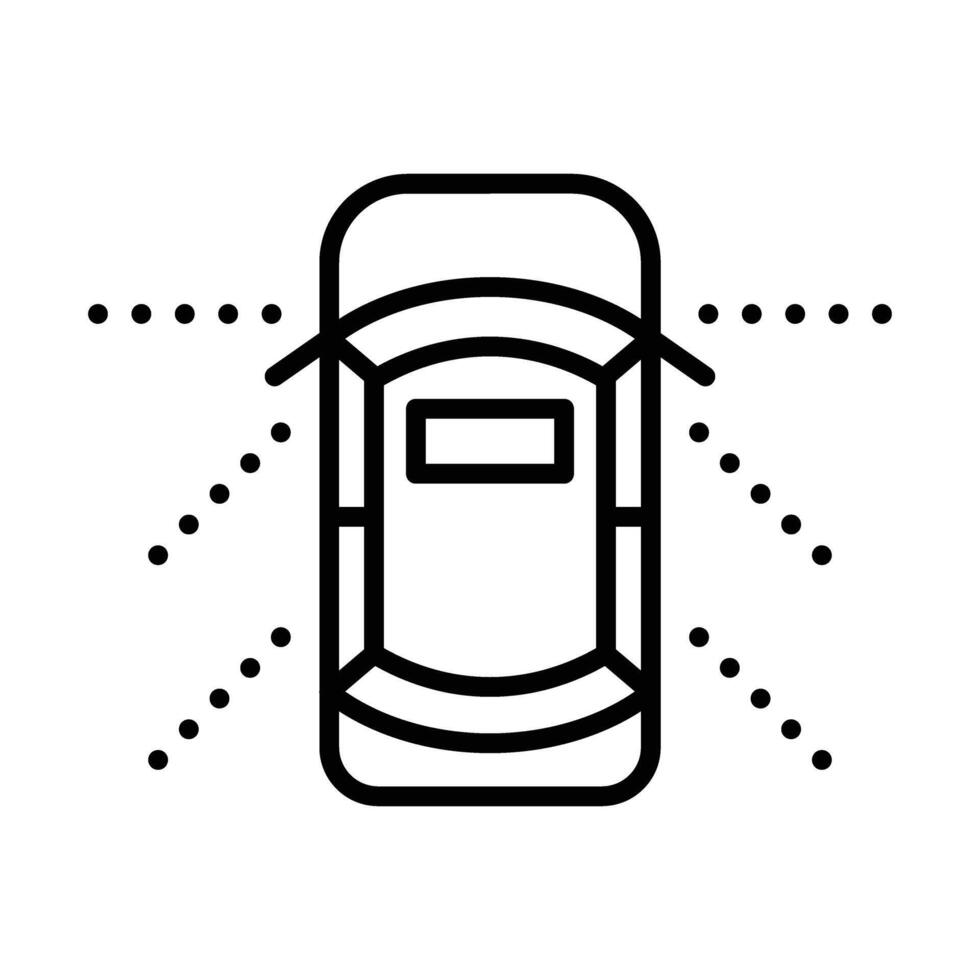 Blind Spot Line Icon Design vector