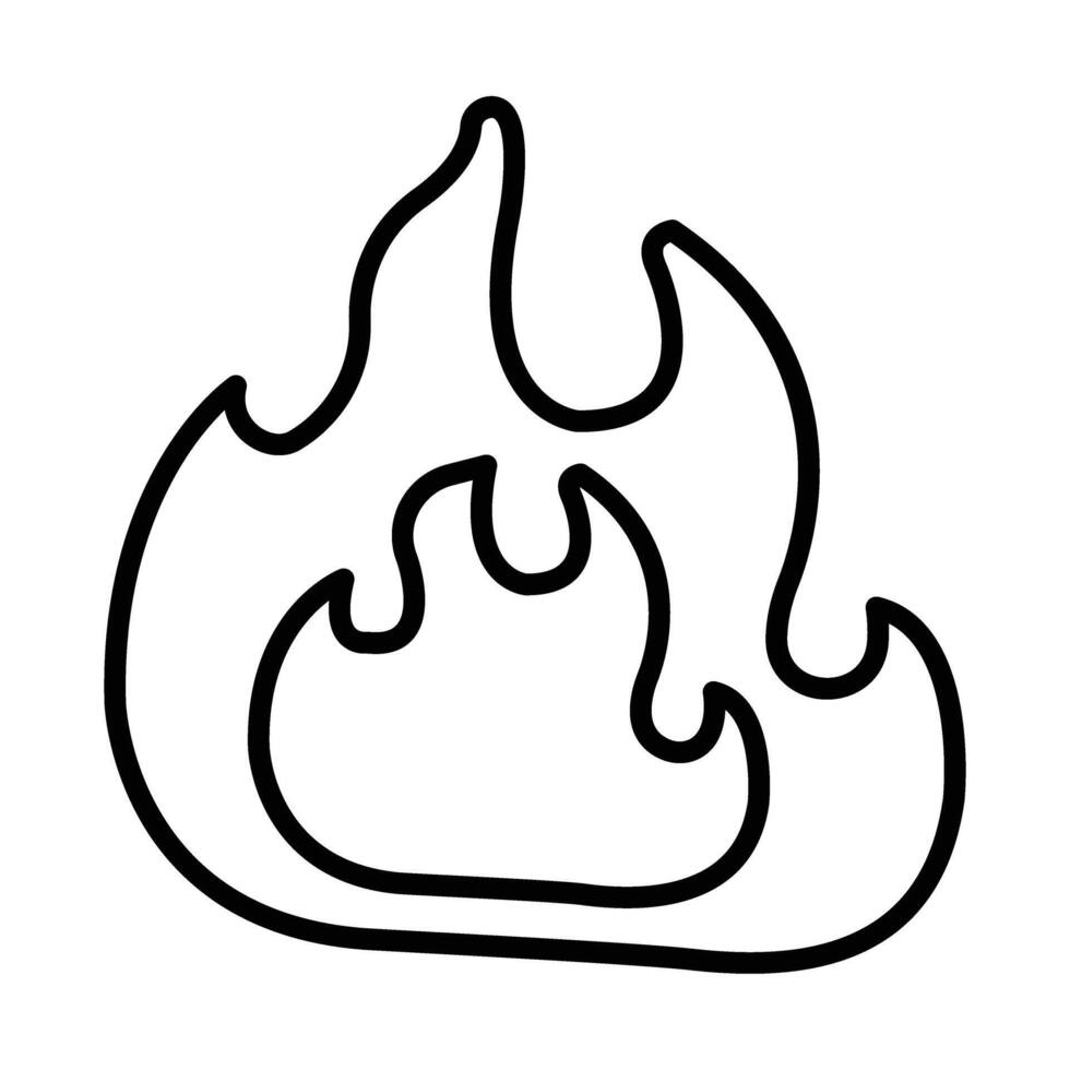 Bonfire Line Icon Design vector
