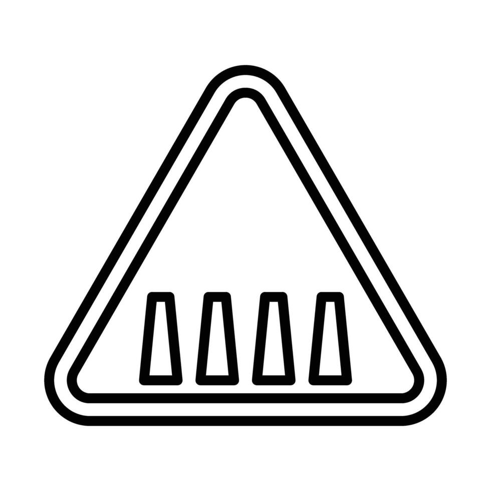 Cross road icon Line Icon Design vector