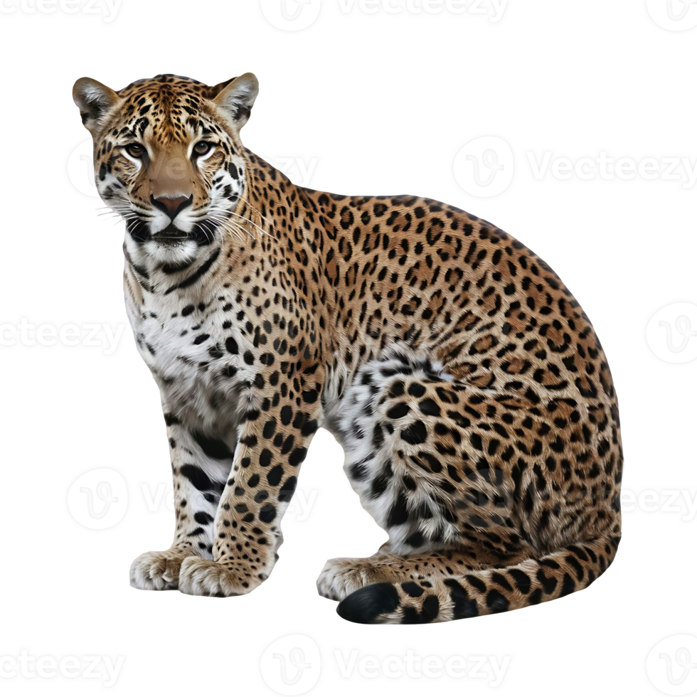 Jaguar leopard wildcat clipart isolated on transparent background png