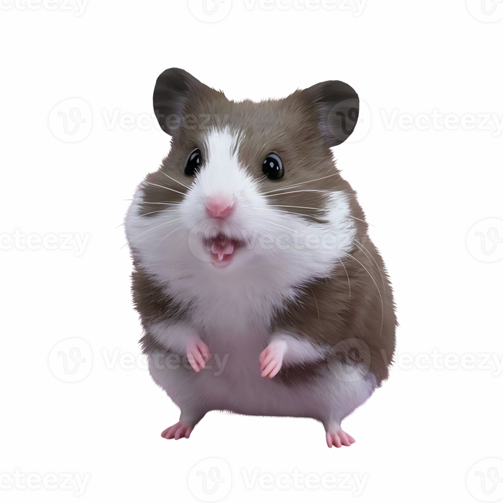 Cute hamster isolated on transparent background png