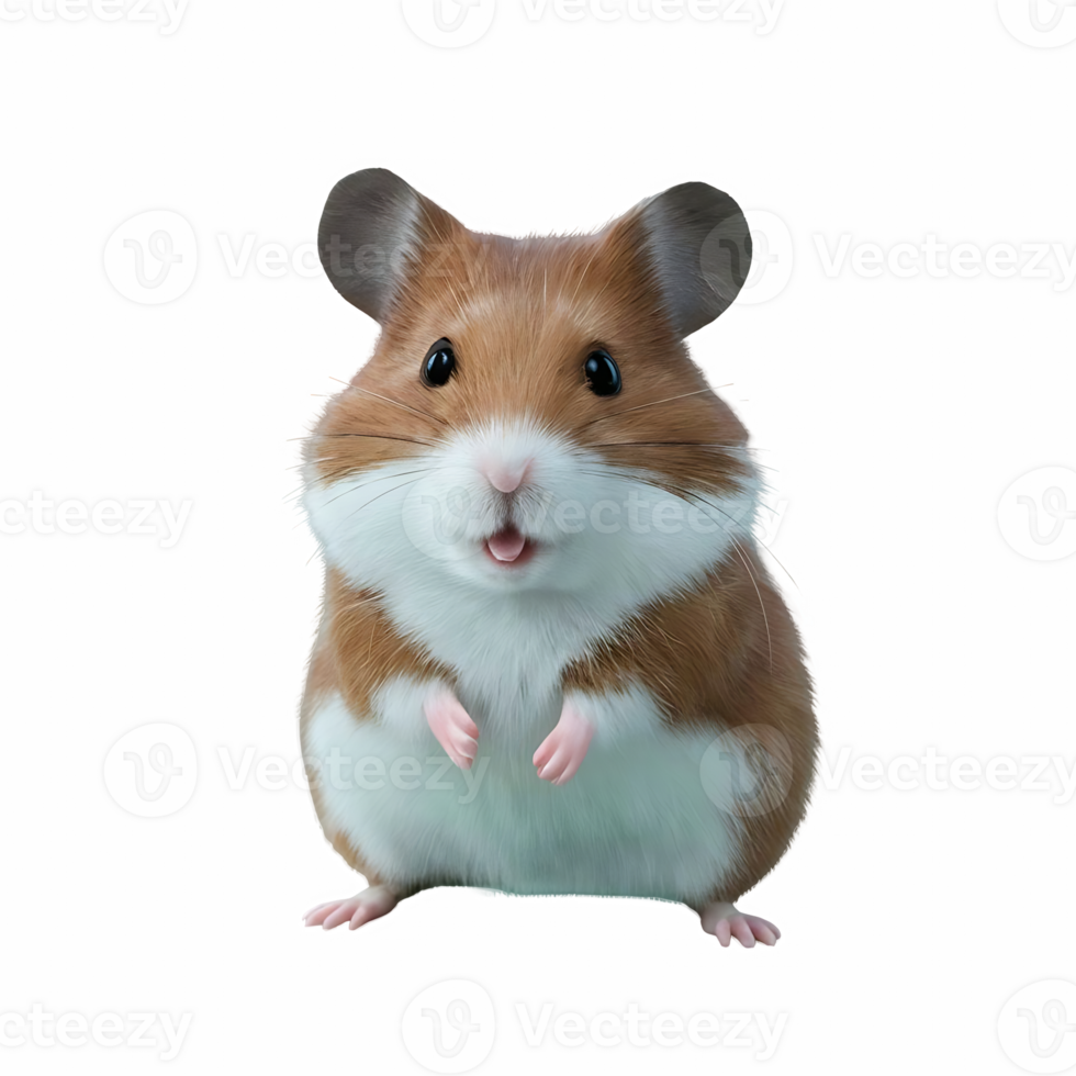 Cute hamster isolated on transparent background png