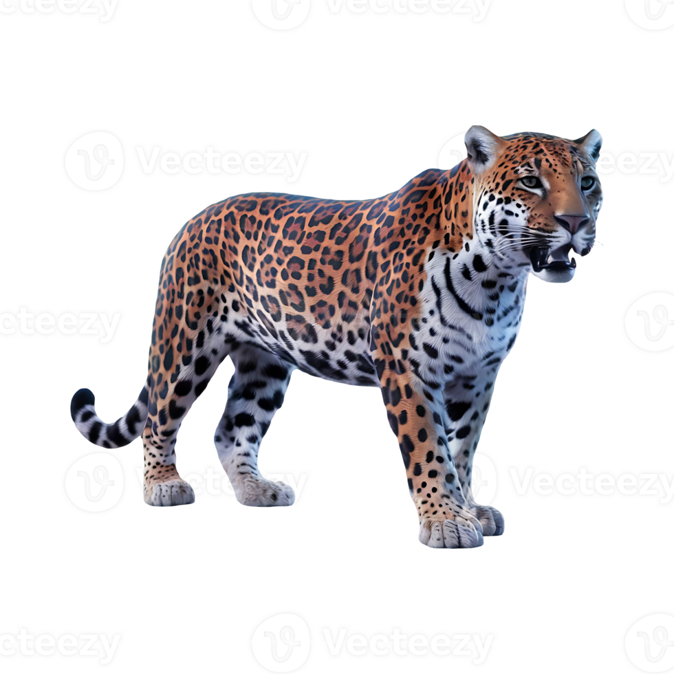 jaguar leopardo gato montés clipart aislado en transparente antecedentes png