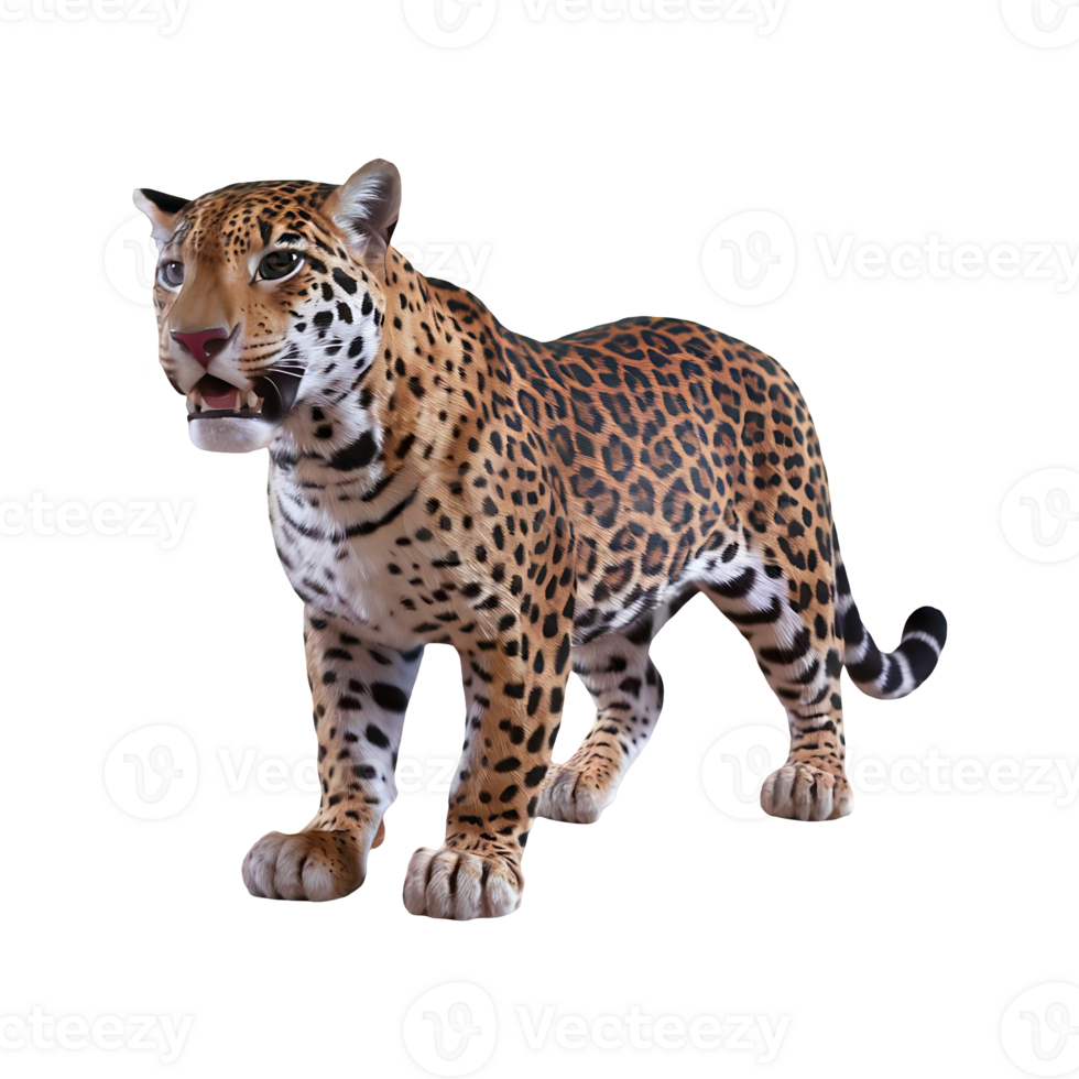 Jaguar leopard wildcat clipart isolated on transparent background png