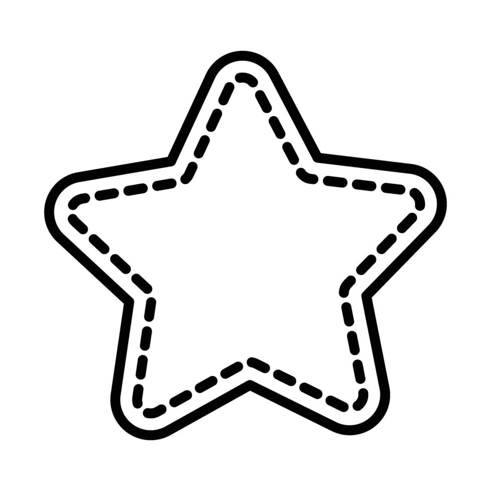 estrella de mar línea icono diseño vector