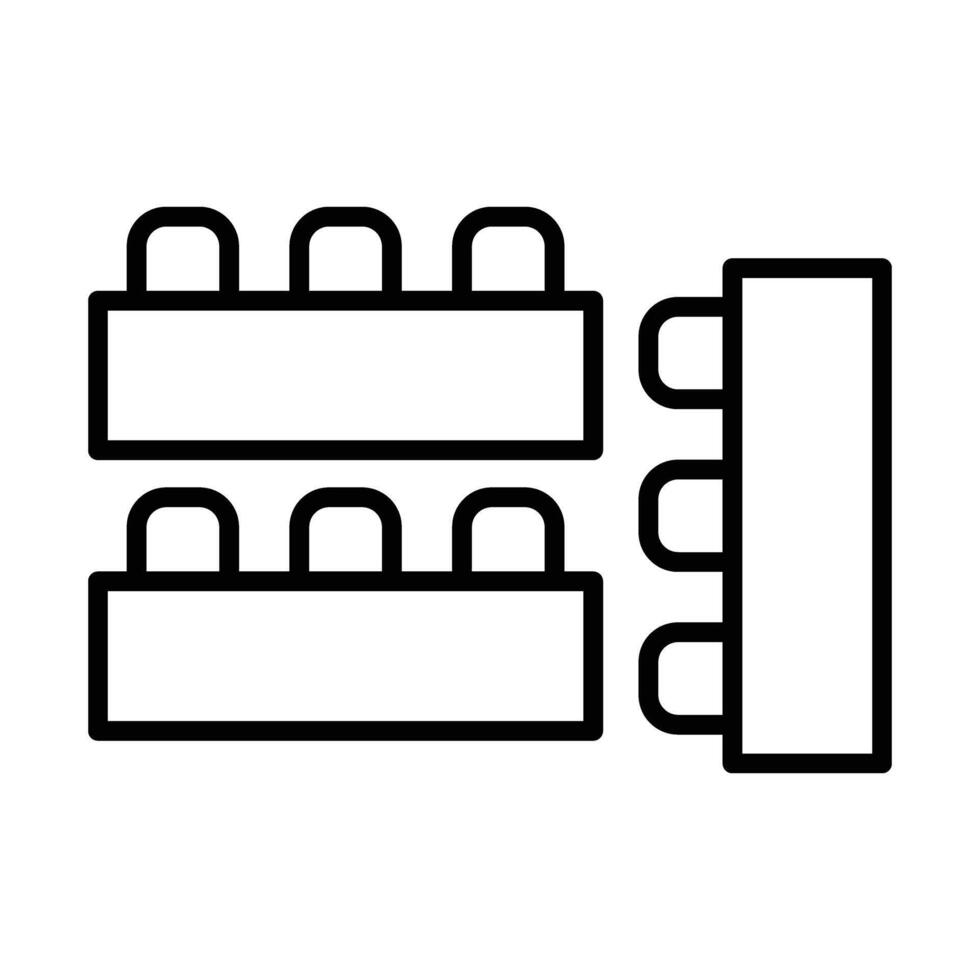 Blocks Line Icon Design vector