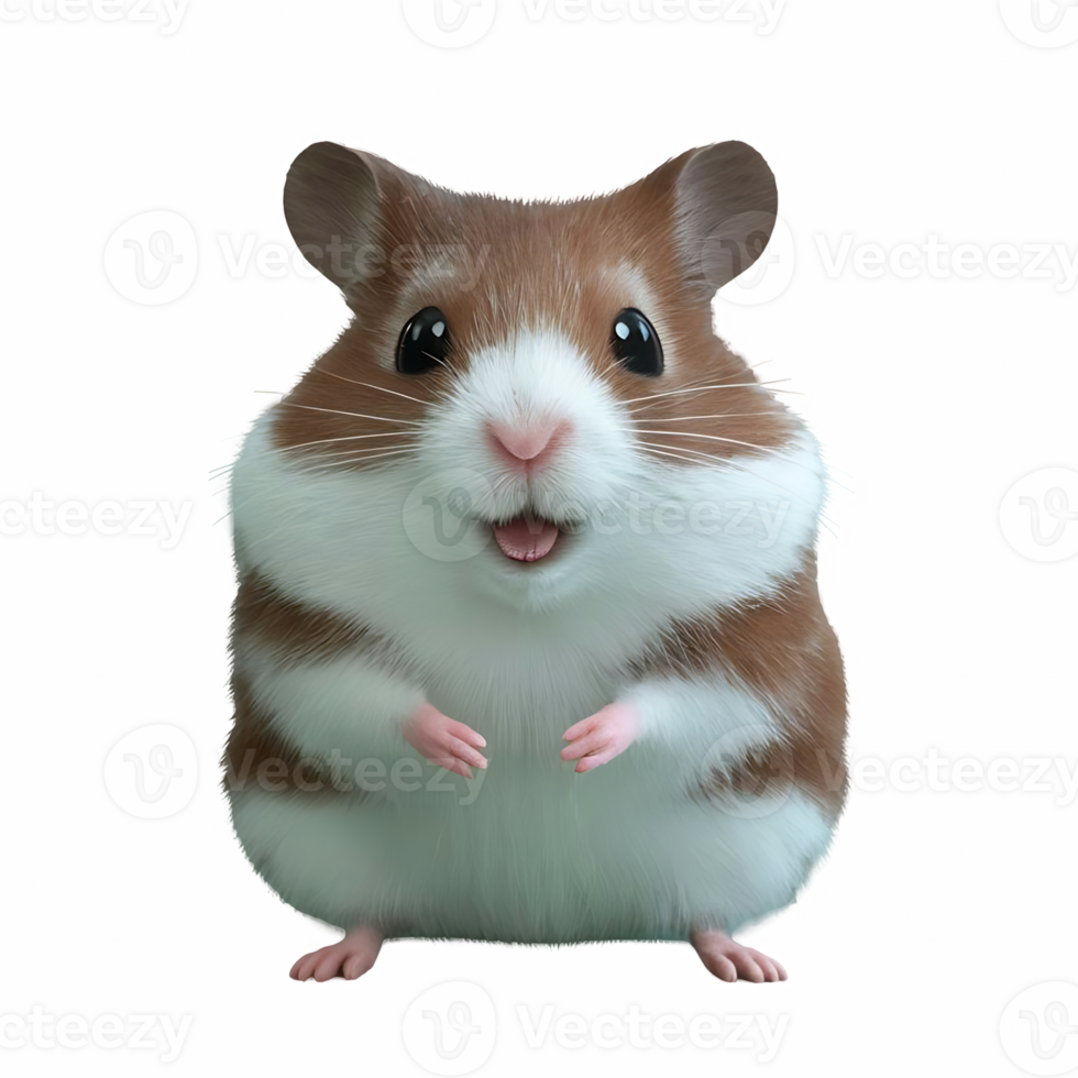 Cute hamster isolated on transparent background png