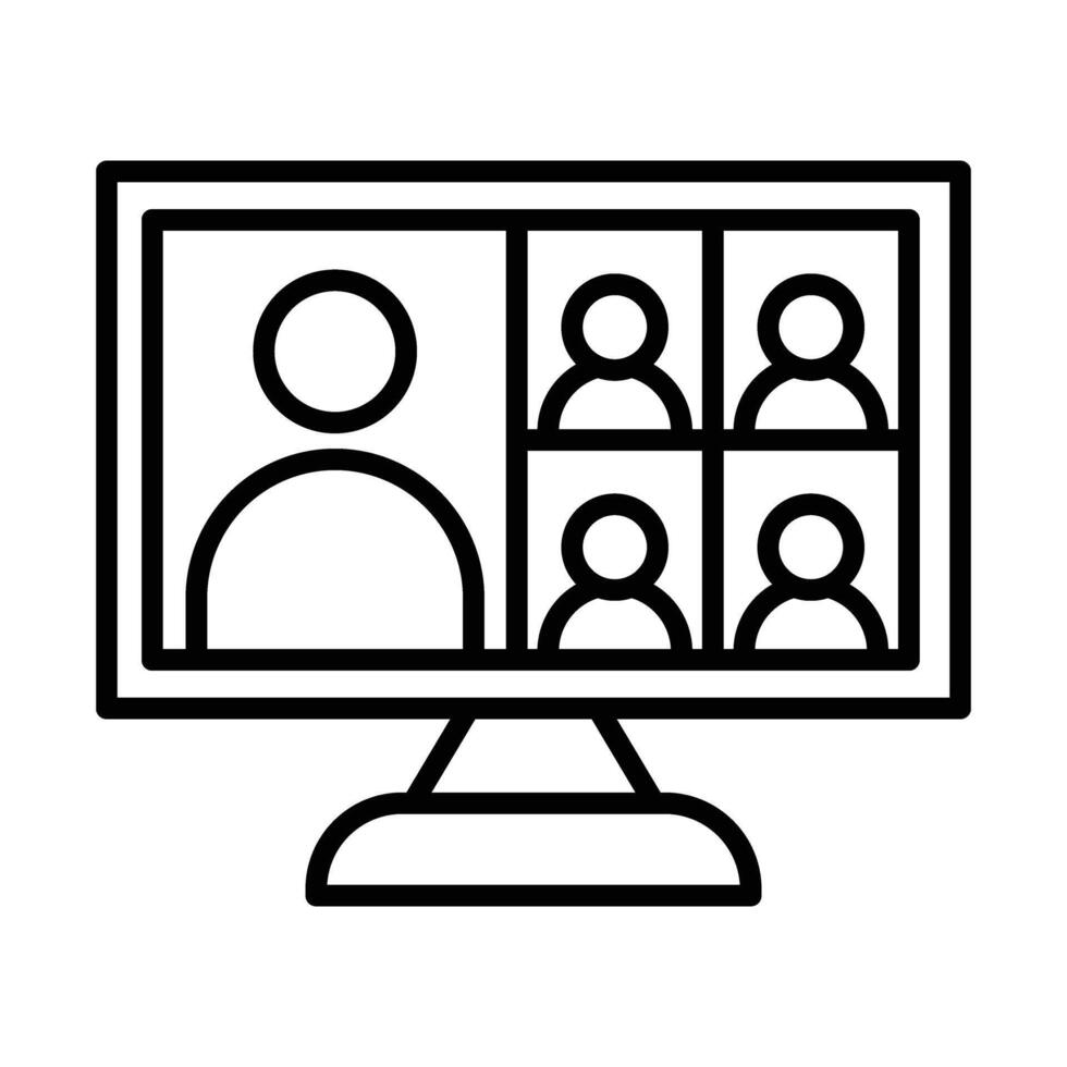 conference Line Icon Design vector