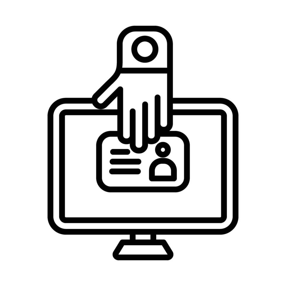 Stealing Line Icon Design vector