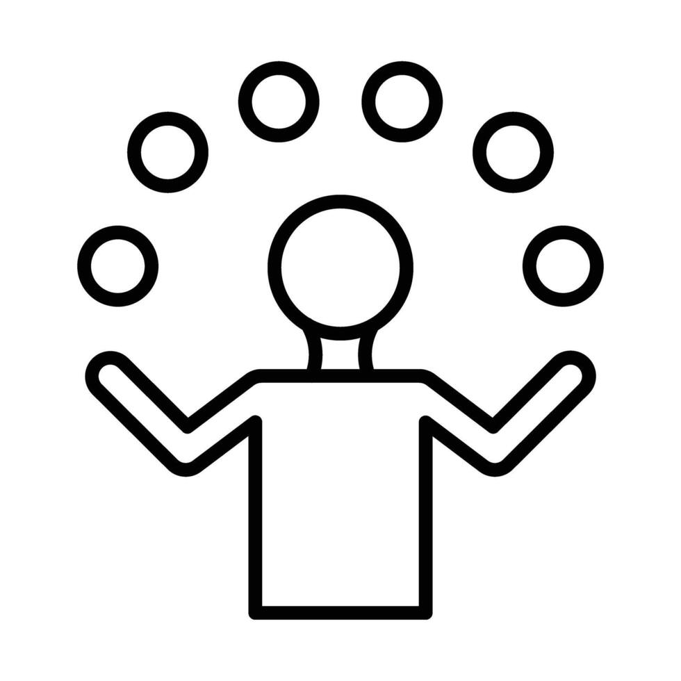 juggling Line Icon Design vector